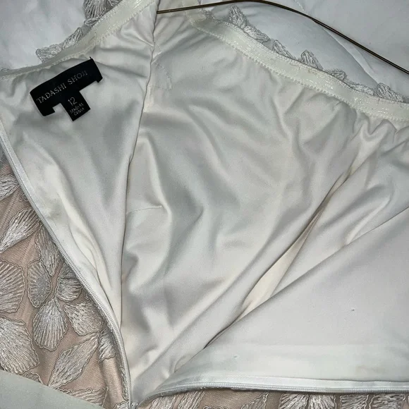 Tadashi Shoji Cream and White Midi Lace Dress - Size 12 - Picture 4 of 4